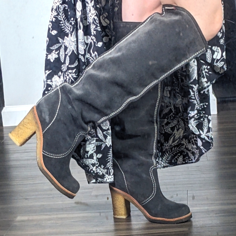See By Chloe gray over the knee high boots